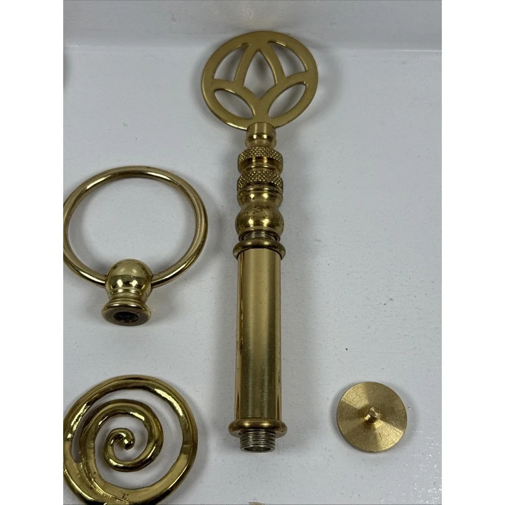 Vintage Solid brass lamp shade finals parts various brass lamp finials